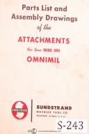 Sundstrand-Sundstrand Model OM4 & 5 Omnimil Attachments Parts and Assembly Drawings Manual-OM4-OM5-Omnimill-01